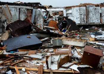 At the least 26 lifeless and dozens injured as violent storms threaten a number of states